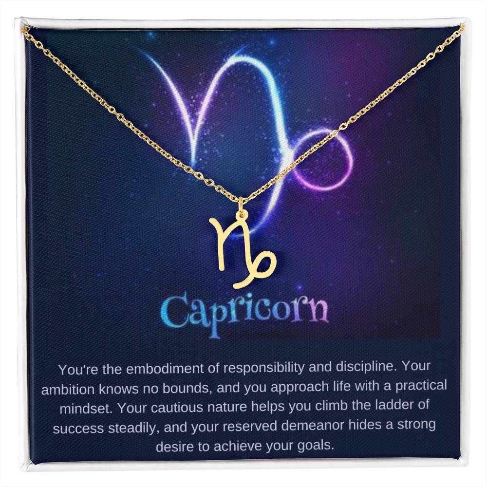 Capricorn | You're the embodiment of responsibility and discipline - Zodiac Name Necklace