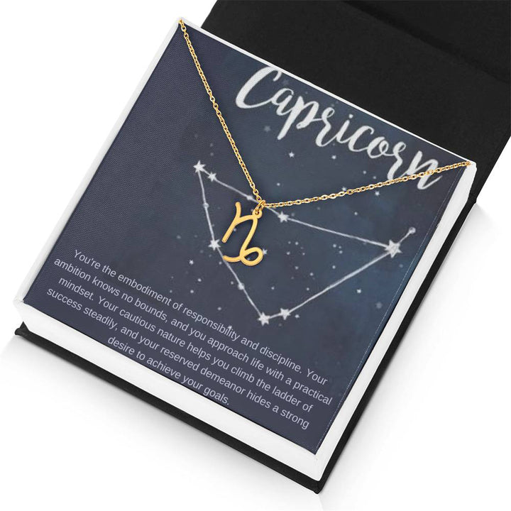 Capricorn | You're the embodiment of responsibility and discipline - Zodiac Name Necklace