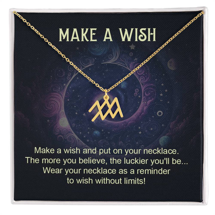 Make A Wish | Make a wish and put on your necklace - Zodiac Name Necklace