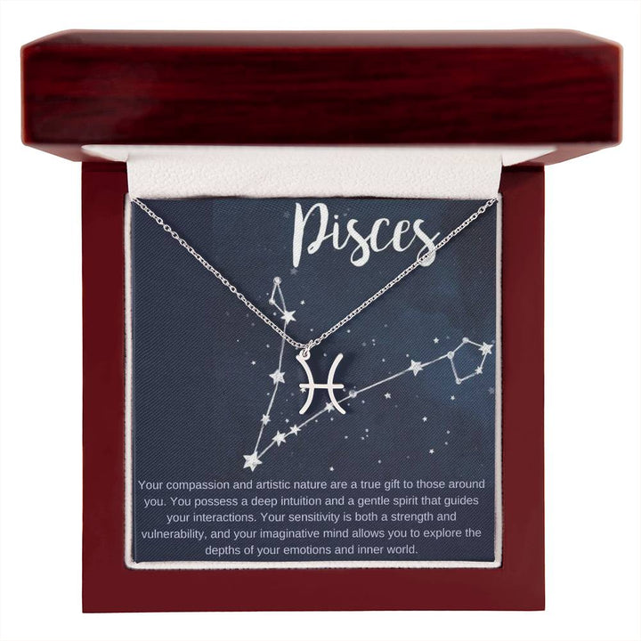 Pisces | Your compassion and artistic nature are a true gift to those around you - Zodiac Name Necklace