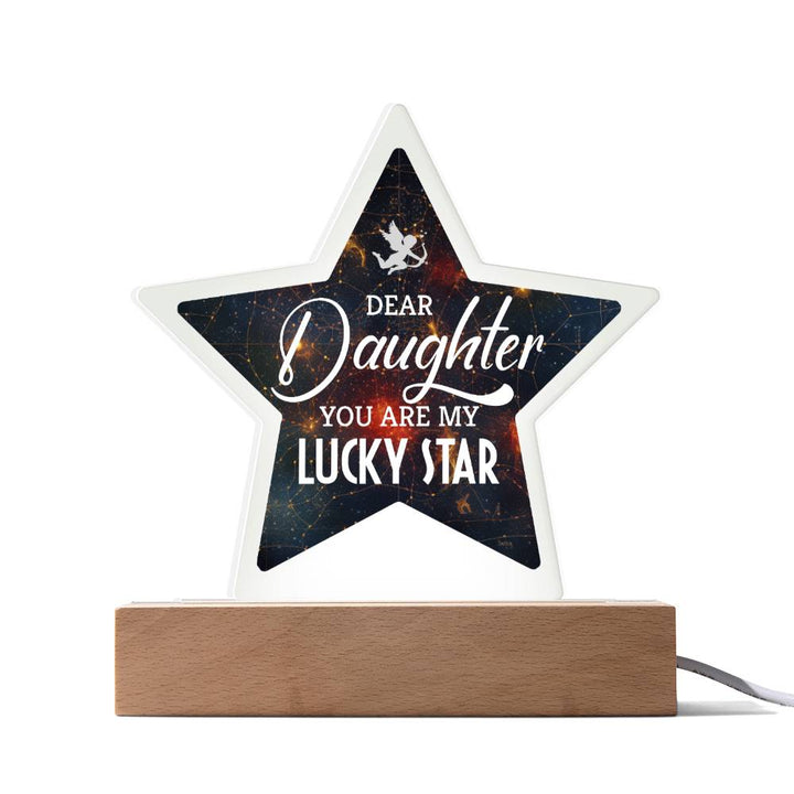 Dear Daughter | You are My Lucky Star - Printed Star Acrylic Plaque