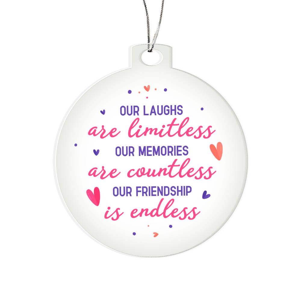 Our Laughs are Limitless - Personalized Acrylic Ornament