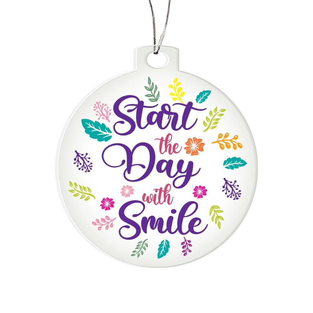 Start the Day with Smile - Personalized Acrylic Ornament