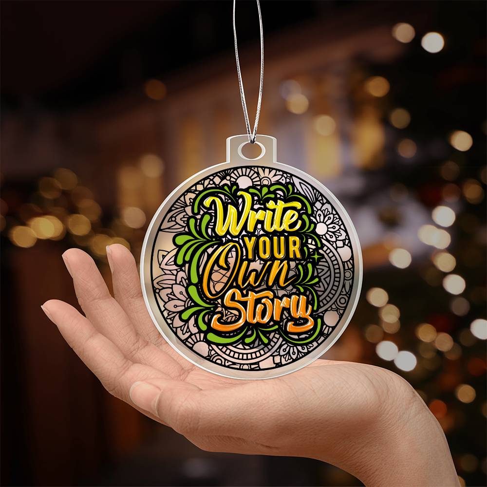 Write your own Story - Personalized Acrylic Ornament