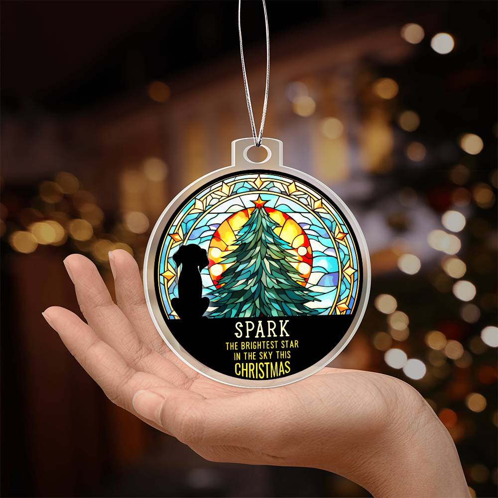 Spark the Brightness Star in the sky this Christmas - Personalized Acrylic Ornament