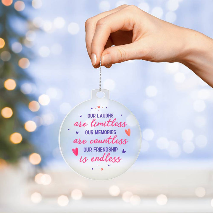 Our Laughs are Limitless - Personalized Acrylic Ornament