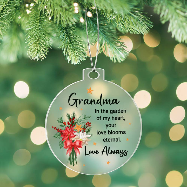 Grandma | Your Love blooms eternal - Personalized Acrylic Ornament