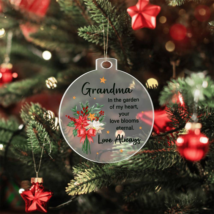 Grandma | Your Love blooms eternal - Personalized Acrylic Ornament