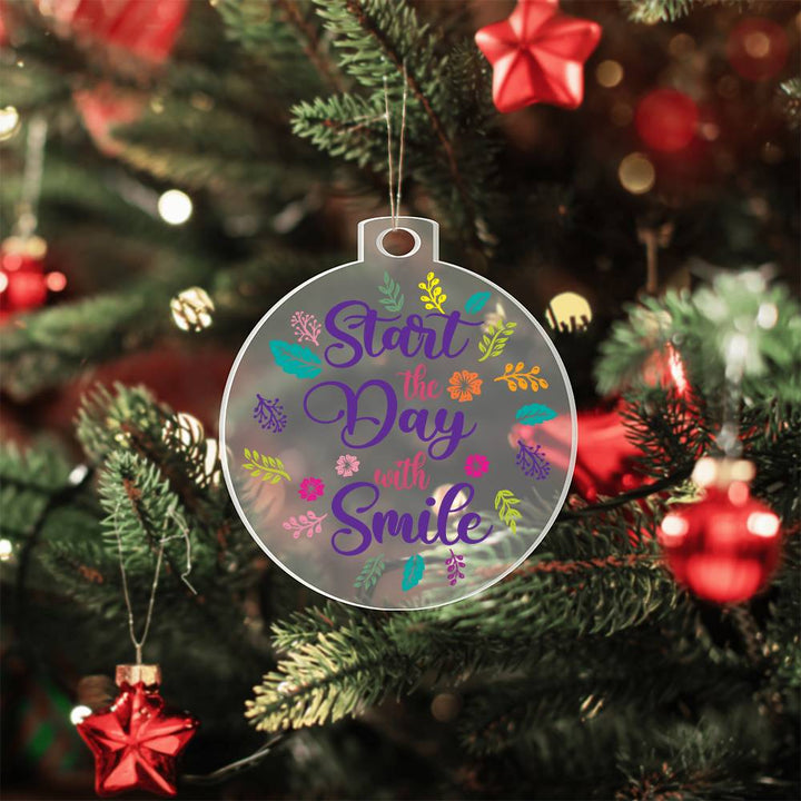 Start the Day with Smile - Personalized Acrylic Ornament