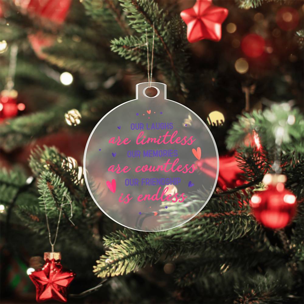 Our Laughs are Limitless - Personalized Acrylic Ornament