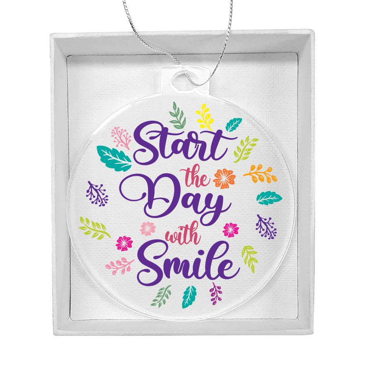 Start the Day with Smile - Personalized Acrylic Ornament