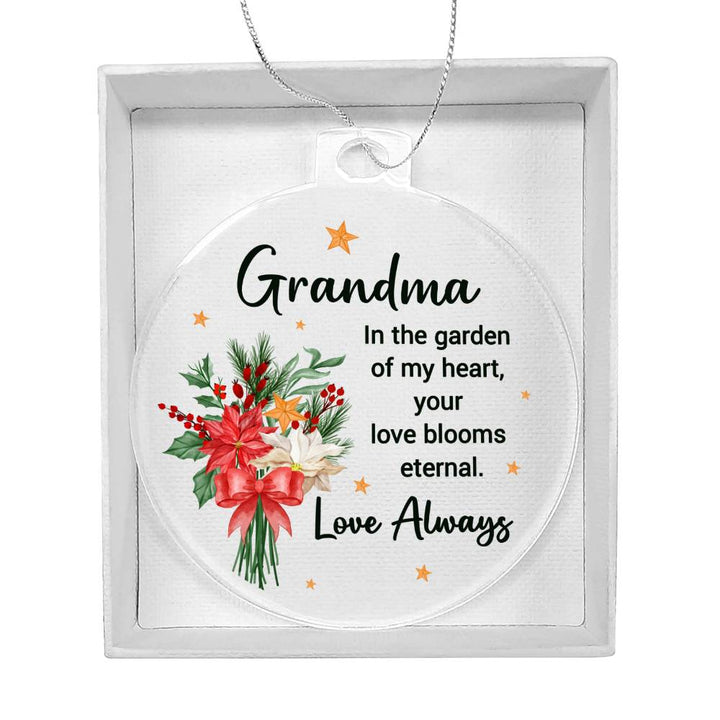 Grandma | Your Love blooms eternal - Personalized Acrylic Ornament