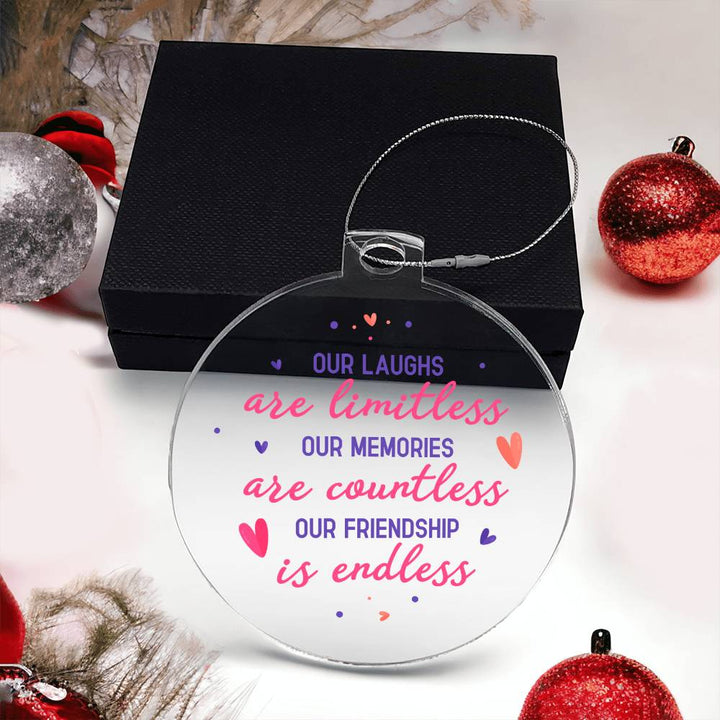 Our Laughs are Limitless - Personalized Acrylic Ornament