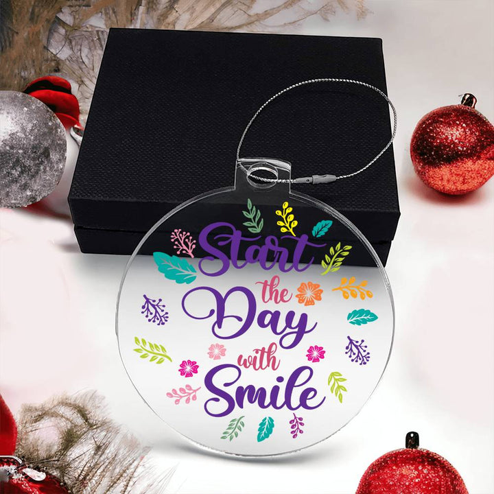 Start the Day with Smile - Personalized Acrylic Ornament