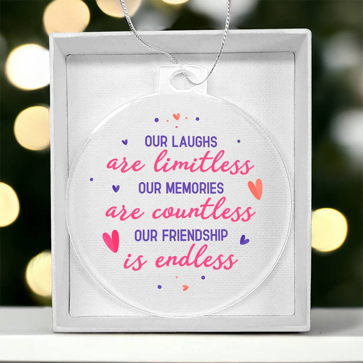 Our Laughs are Limitless - Personalized Acrylic Ornament