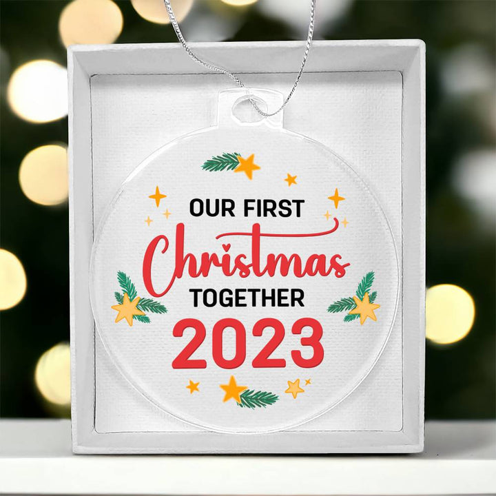 Our First Christmas Together - Personalized Acrylic Ornament