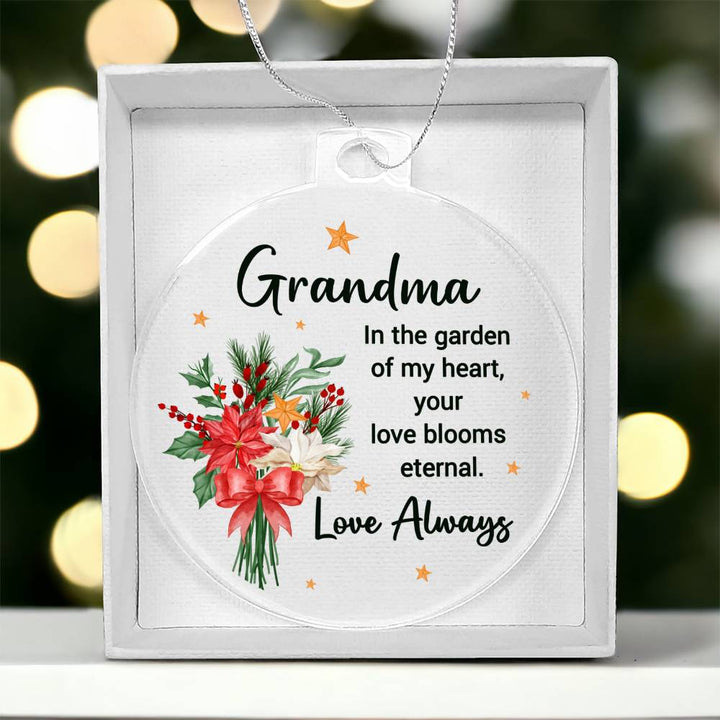 Grandma | Your Love blooms eternal - Personalized Acrylic Ornament