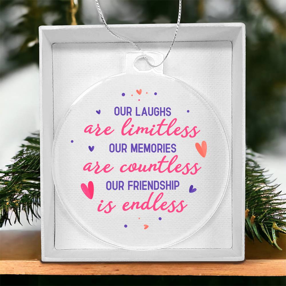 Our Laughs are Limitless - Personalized Acrylic Ornament