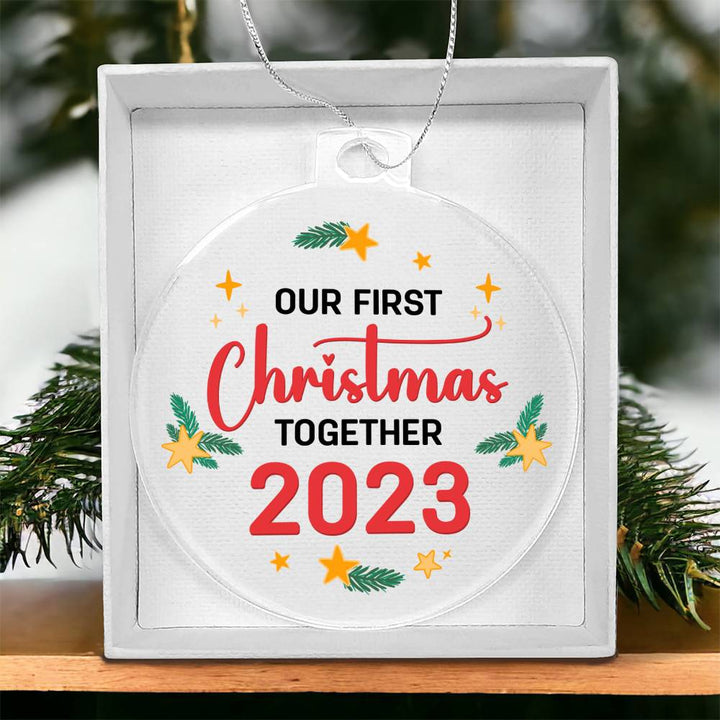 Our First Christmas Together - Personalized Acrylic Ornament