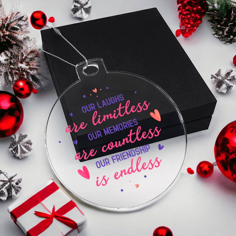 Our Laughs are Limitless - Personalized Acrylic Ornament