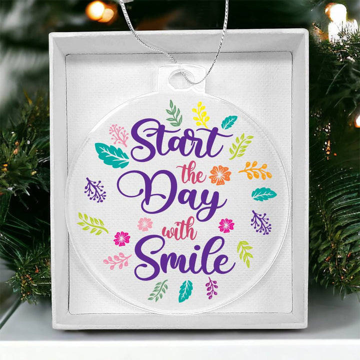 Start the Day with Smile - Personalized Acrylic Ornament