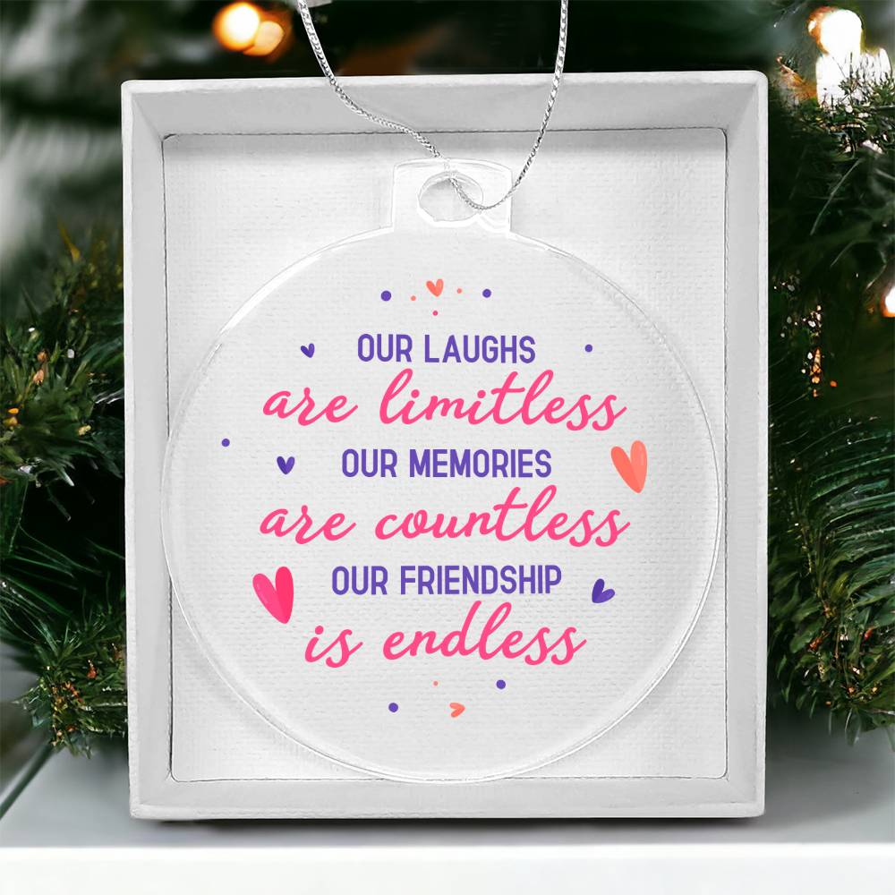 Our Laughs are Limitless - Personalized Acrylic Ornament