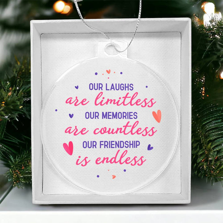 Our Laughs are Limitless - Personalized Acrylic Ornament