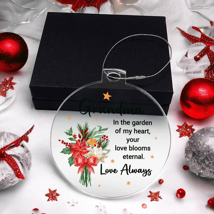 Grandma | Your Love blooms eternal - Personalized Acrylic Ornament