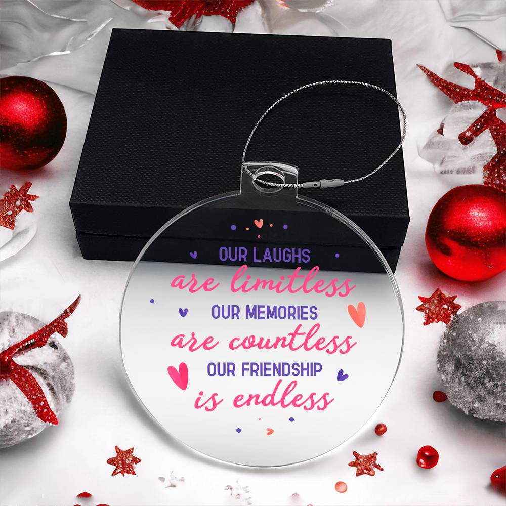 Our Laughs are Limitless - Personalized Acrylic Ornament