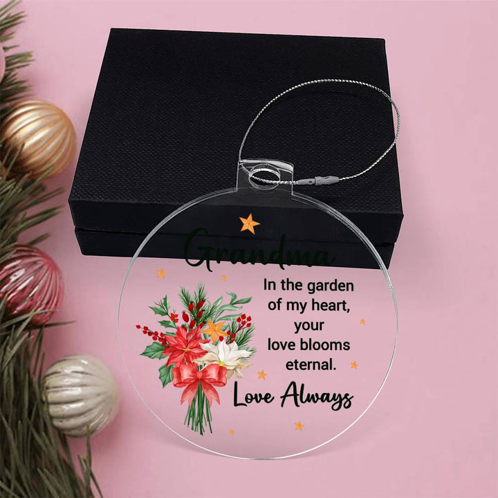 Grandma | Your Love blooms eternal - Personalized Acrylic Ornament