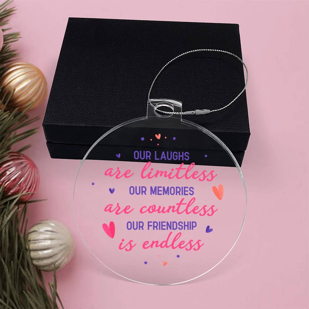 Our Laughs are Limitless - Personalized Acrylic Ornament