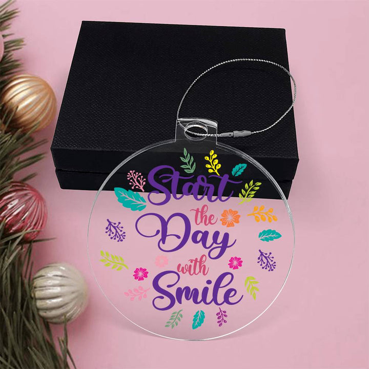 Start the Day with Smile - Personalized Acrylic Ornament