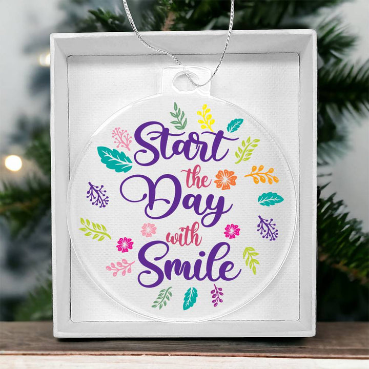 Start the Day with Smile - Personalized Acrylic Ornament