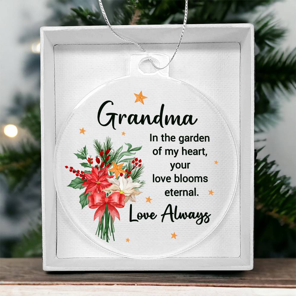 Grandma | Your Love blooms eternal - Personalized Acrylic Ornament