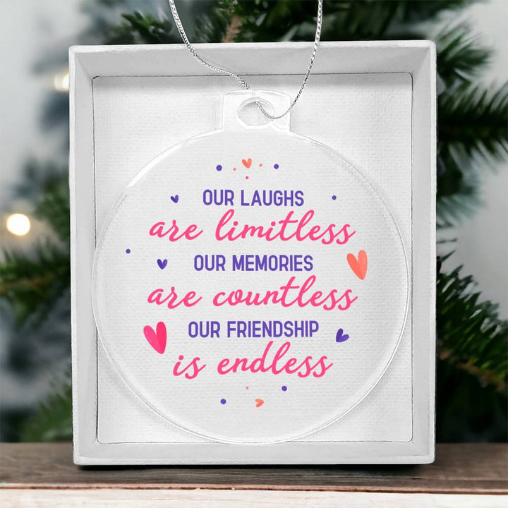 Our Laughs are Limitless - Personalized Acrylic Ornament