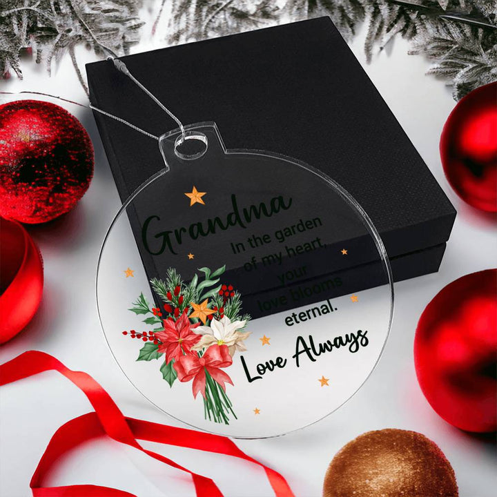 Grandma | Your Love blooms eternal - Personalized Acrylic Ornament