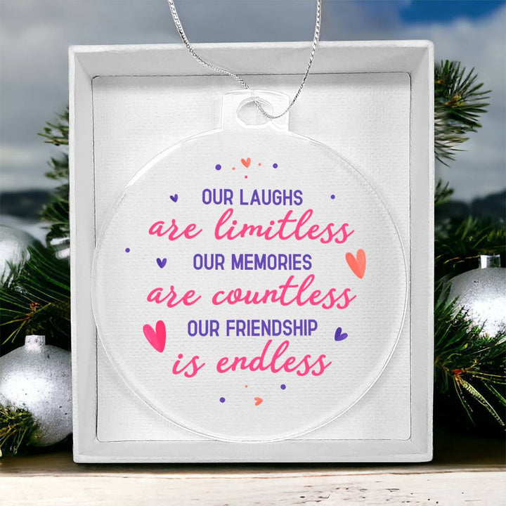 Our Laughs are Limitless - Personalized Acrylic Ornament