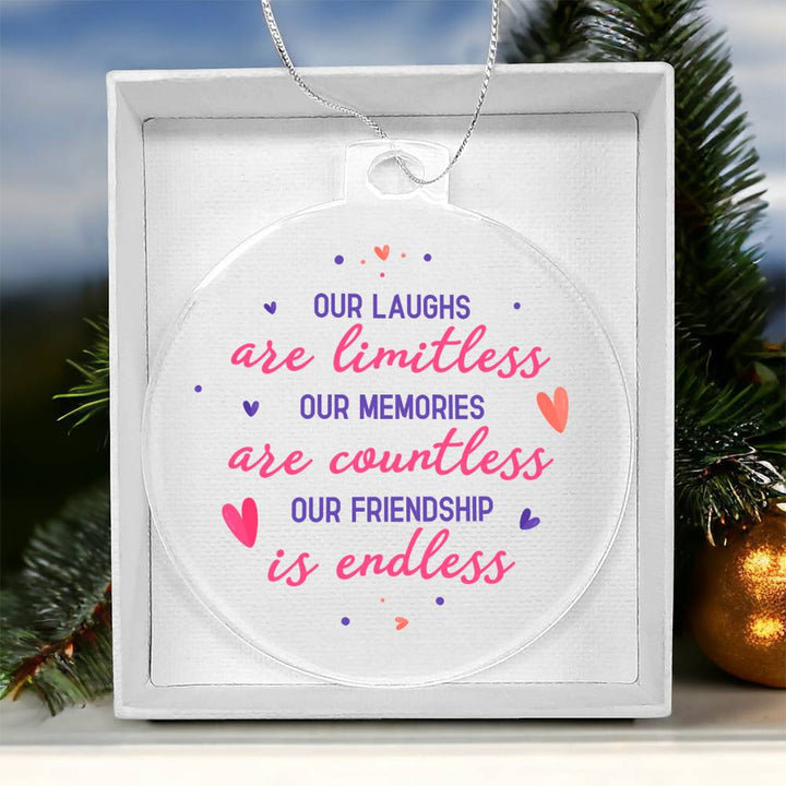 Our Laughs are Limitless - Personalized Acrylic Ornament