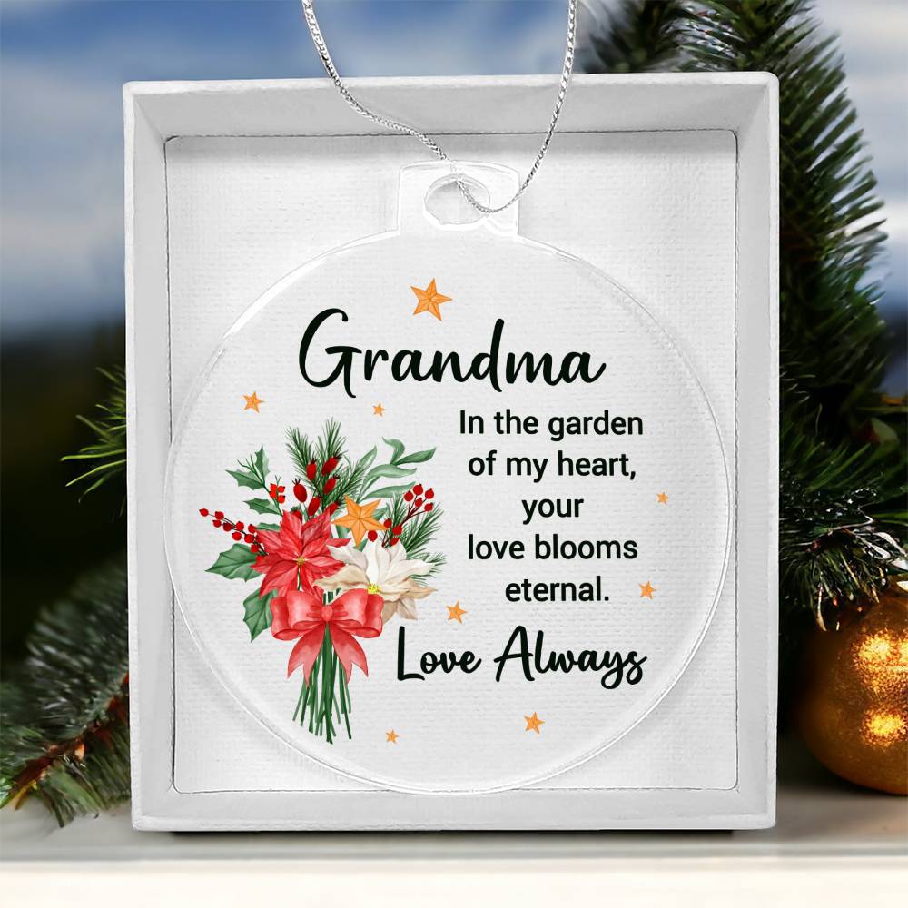 Grandma | Your Love blooms eternal - Personalized Acrylic Ornament