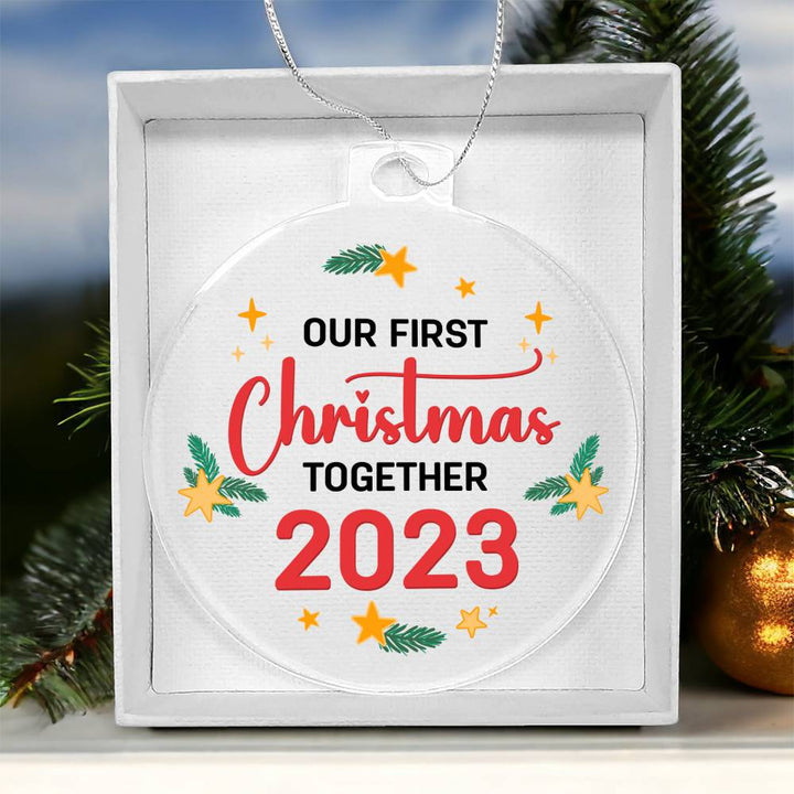 Our First Christmas Together - Personalized Acrylic Ornament