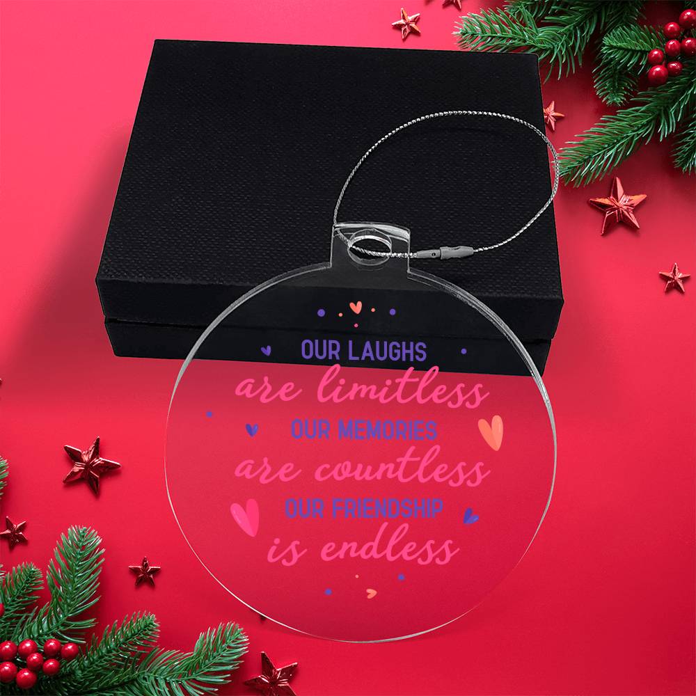 Our Laughs are Limitless - Personalized Acrylic Ornament