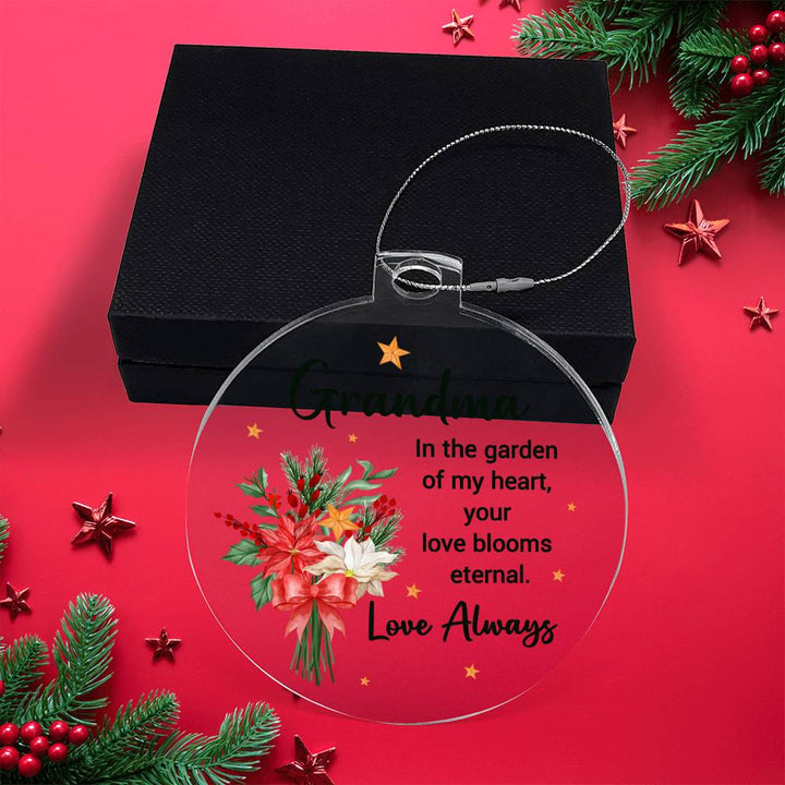 Grandma | Your Love blooms eternal - Personalized Acrylic Ornament