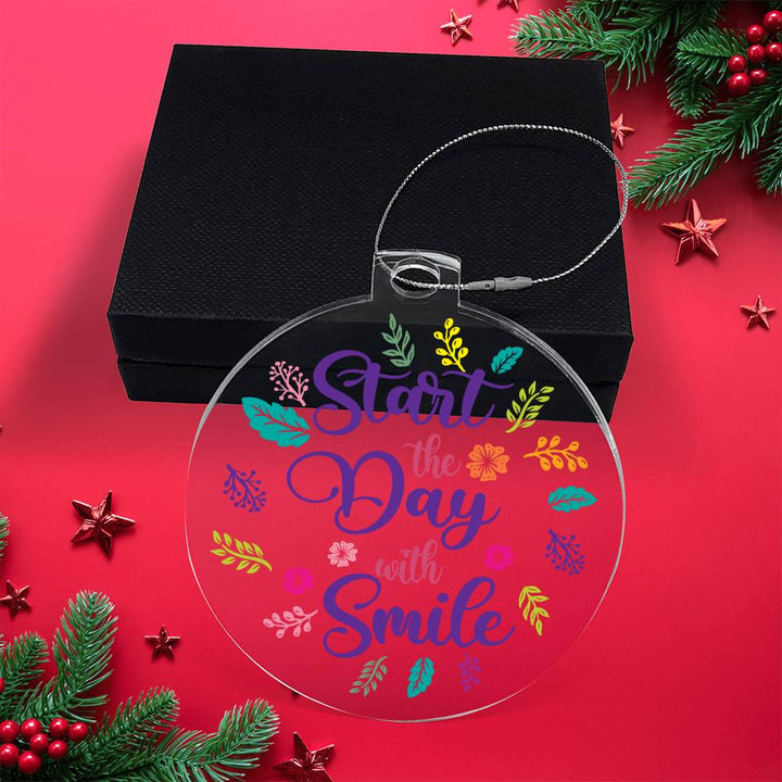 Start the Day with Smile - Personalized Acrylic Ornament