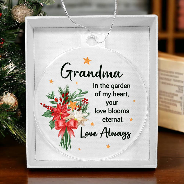 Grandma | Your Love blooms eternal - Personalized Acrylic Ornament