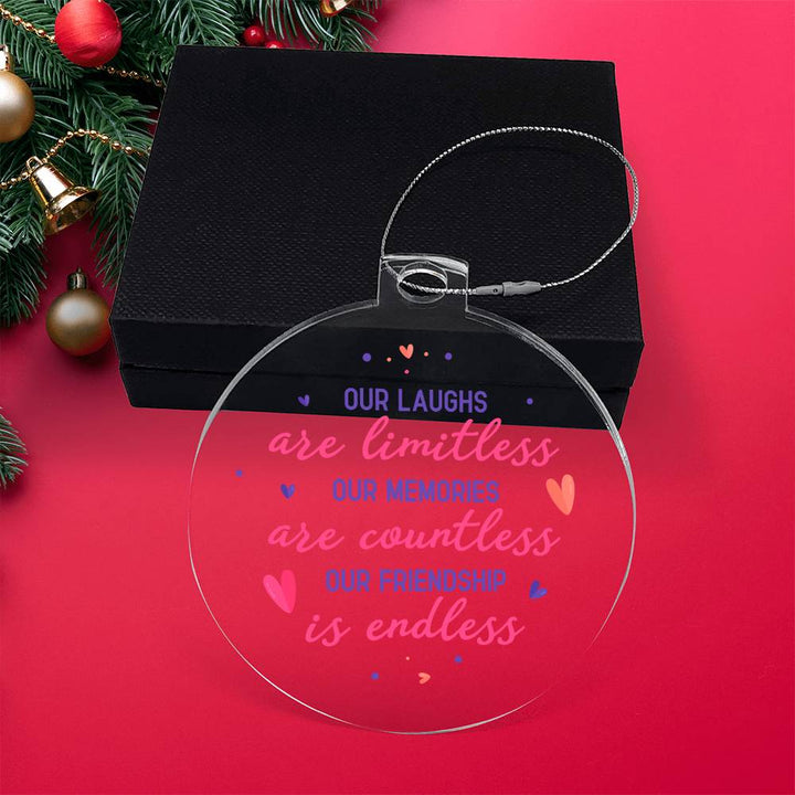 Our Laughs are Limitless - Personalized Acrylic Ornament