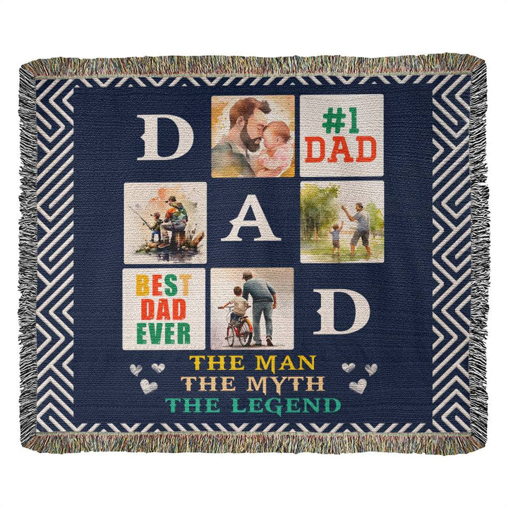 Dad | Best Dad Ever - Heirloom Woven Blanket 60" x 50"