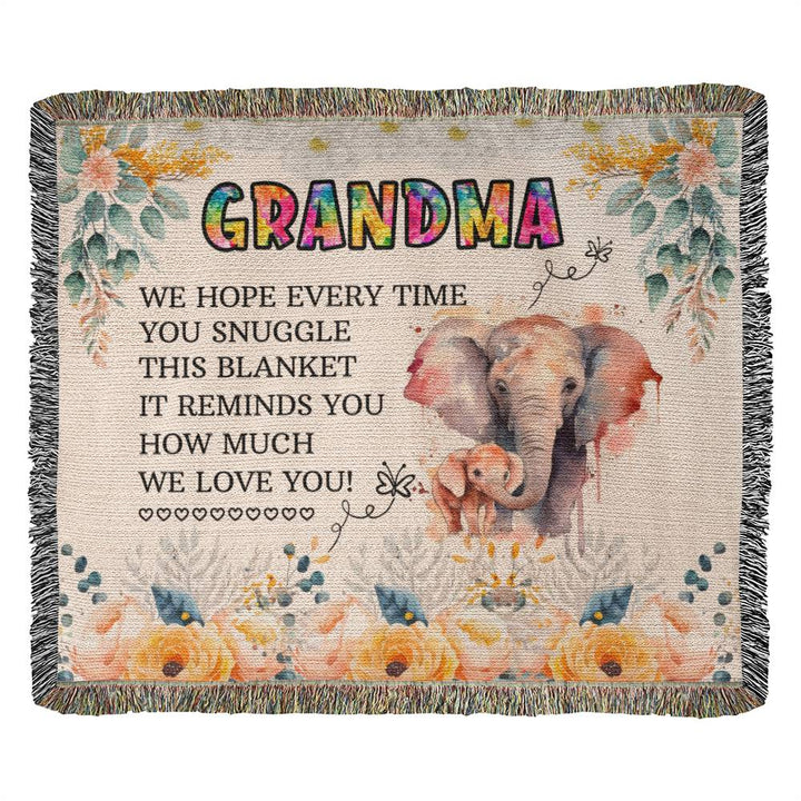 Grandma | It Reminds You How Much We Love You - Heirloom Woven Blanket 60" x 50"