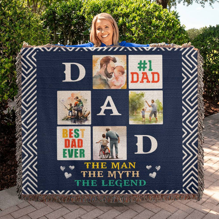 Dad | Best Dad Ever - Heirloom Woven Blanket 60" x 50"