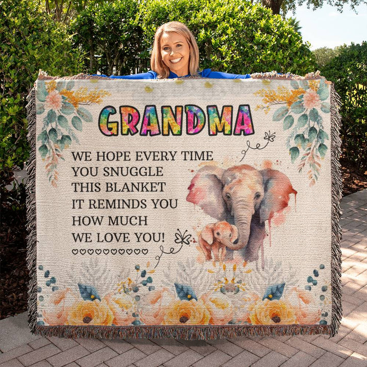 Grandma | It Reminds You How Much We Love You - Heirloom Woven Blanket 60" x 50"