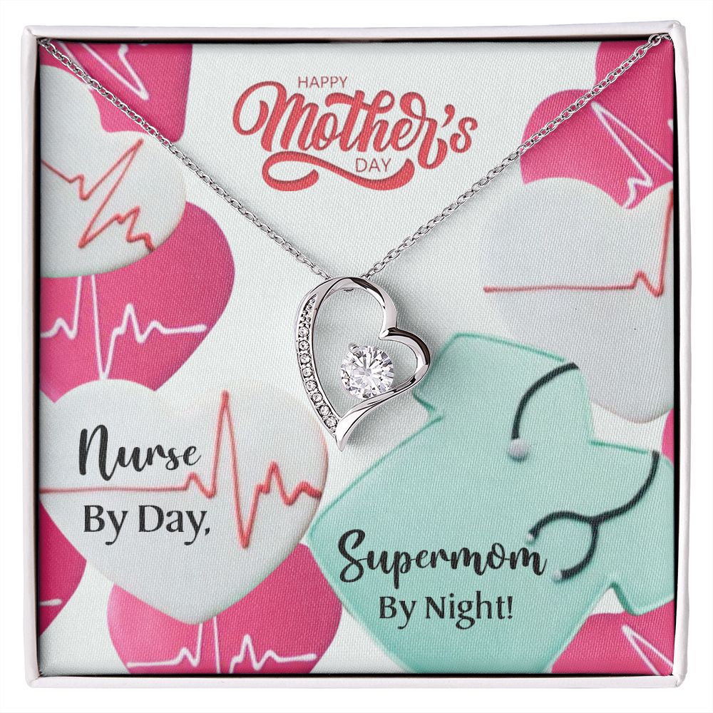 Happy Mother's Day | Nurse By Day, Supermom By Night! - Forever Love Necklace